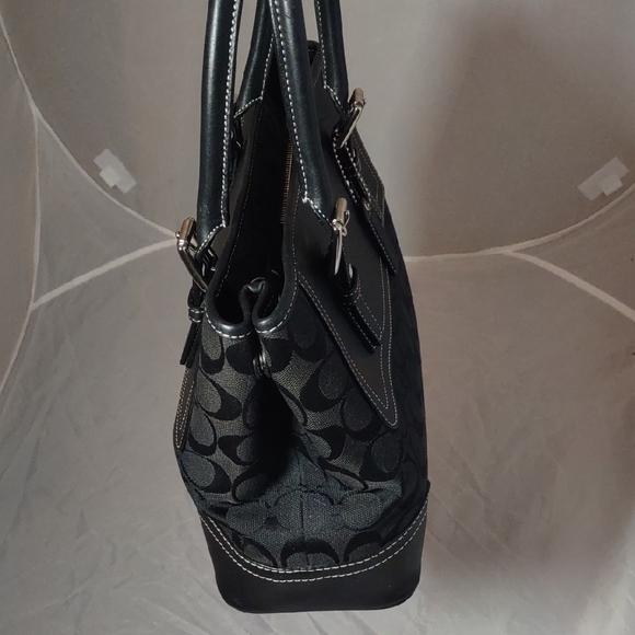 Coach Black Monogram Tote Bag - Picture 4 of 11